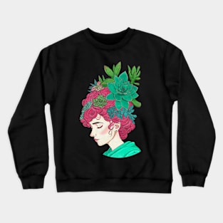 Grow positive thoughts | Pink Crewneck Sweatshirt